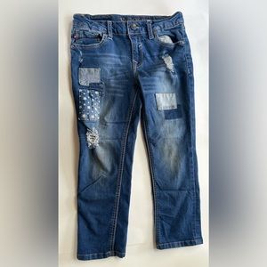 Vigoss V Gold Girls Patchwork Jeans | Distressed | Stretch | Size 10 Short